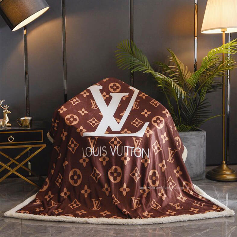 Louis Vuitton Supreme White Fashion Luxury Brand Premium Blanket