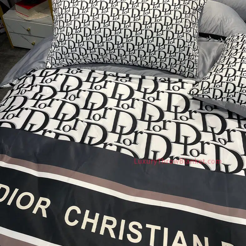 Christian Dior Logo Luxury Bedding Set