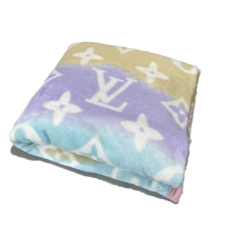 LV Dog Flannel Blanket,colorful throw blanket