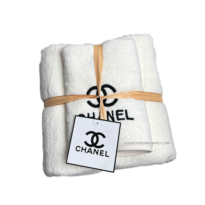 chanel bath towel set