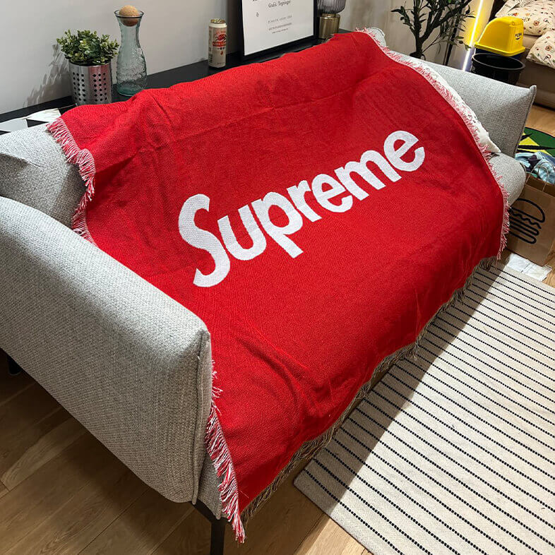 Sold at Auction: Plush, Super soft, Lightweight Queen Size Blanket with Louis  Vuitton Black Logo on White Background in Crushed Velvet. 200cm x 230cm