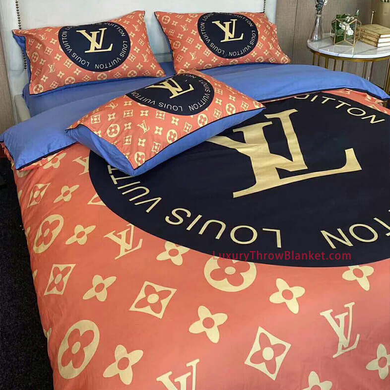 Supreme Louis Vuitton Black Background Bedding Sets Bed Sets