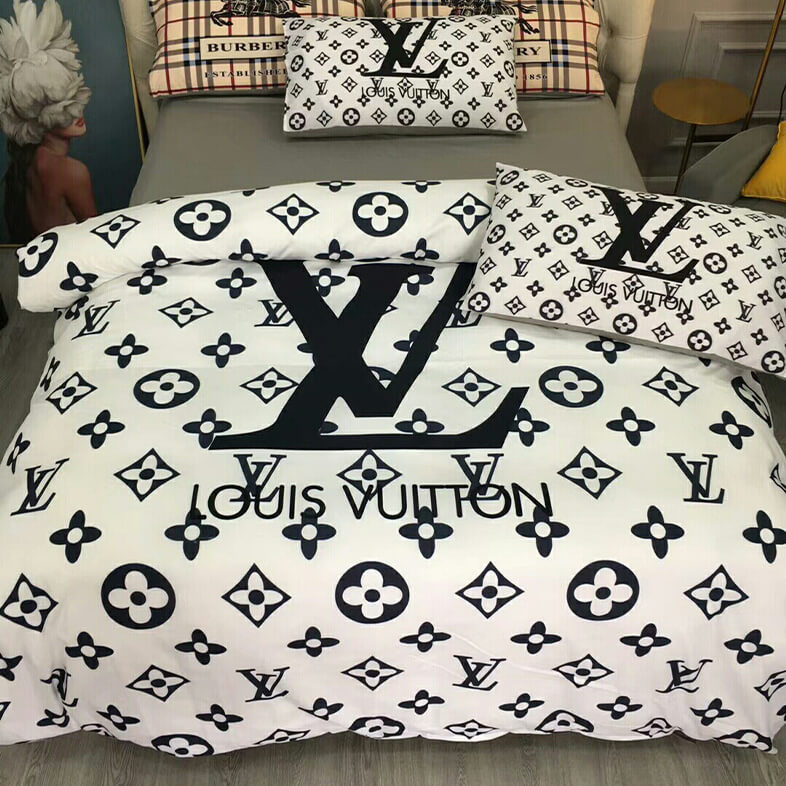Yellow and Brown Background Louis Vuitton Bedding Sets Bed Sets, Bedroom  Sets, Comforter Sets, Duvet Cover
